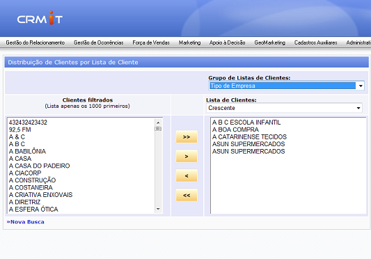 CRM IT - Database marketing – atribuição de categorias aos clientes